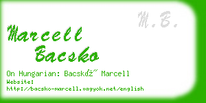 marcell bacsko business card